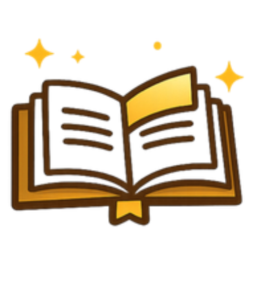 Open book icon with sparkles, representing practical guides, playbooks and learning resources